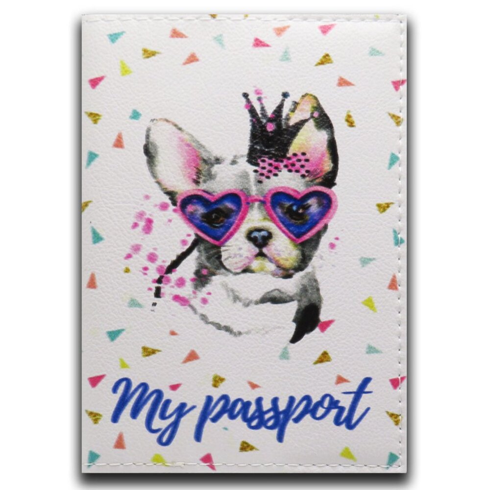 Passport Cover, Travel Holder, Eco-leather Case Dog, Gift for Women Men Kids